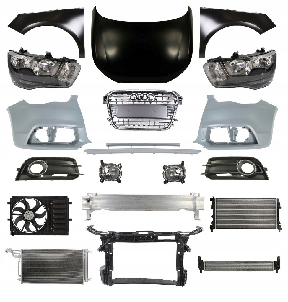 фото №1, Audi a1 10-15 rzód бампер лампа капот крила