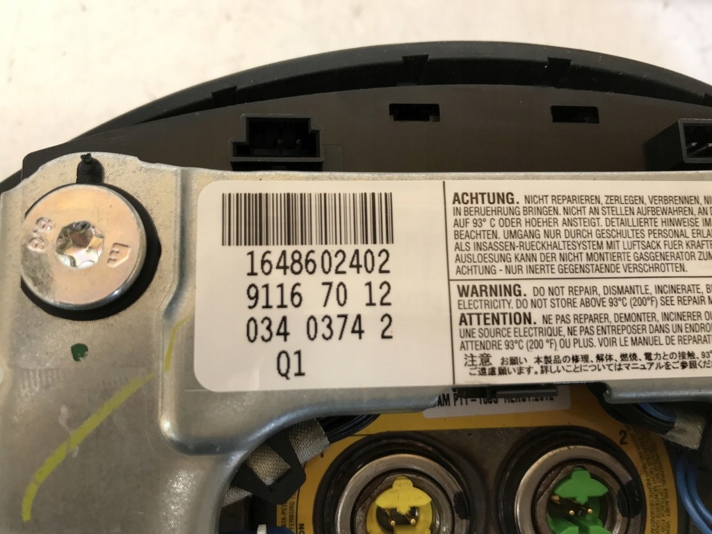 фото №7, Подушка подушка безопасности водителя mercedes r klasa 251 w251