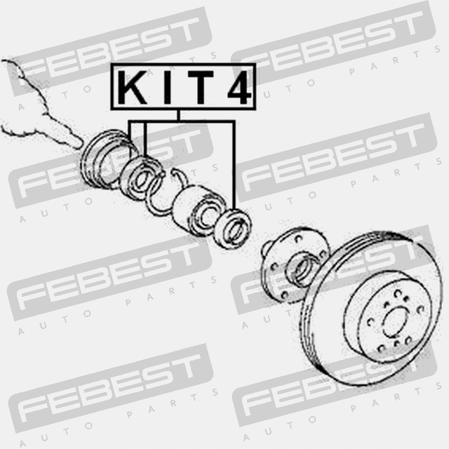фото №11, Ущільнювач ступиця ремкомплект 50.4x68.05x7.6x12.8 febest kit4
