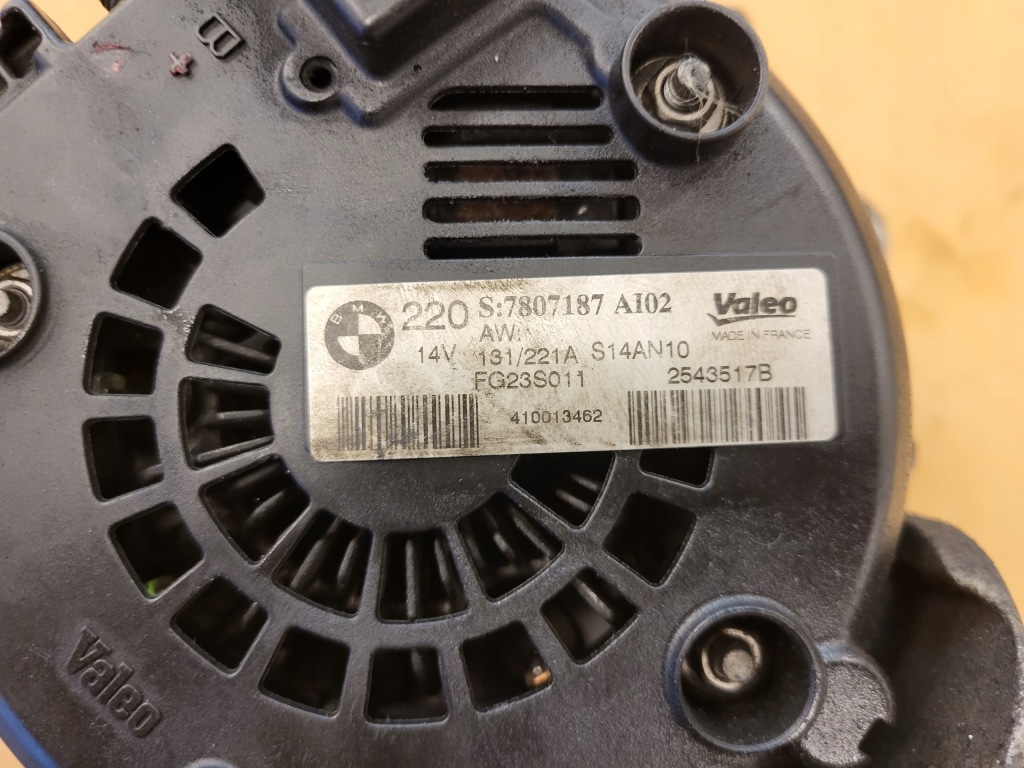 Генератор bmw x5 e70 x6 e71 f10 f11 f01 f07 5gt 3.0d 3.5d n57 221a 7807187 с Разборки