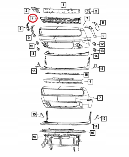 фото №8, Абсорбер відбійник бампера dodge challenger 2015- 15- 68174977aa перед