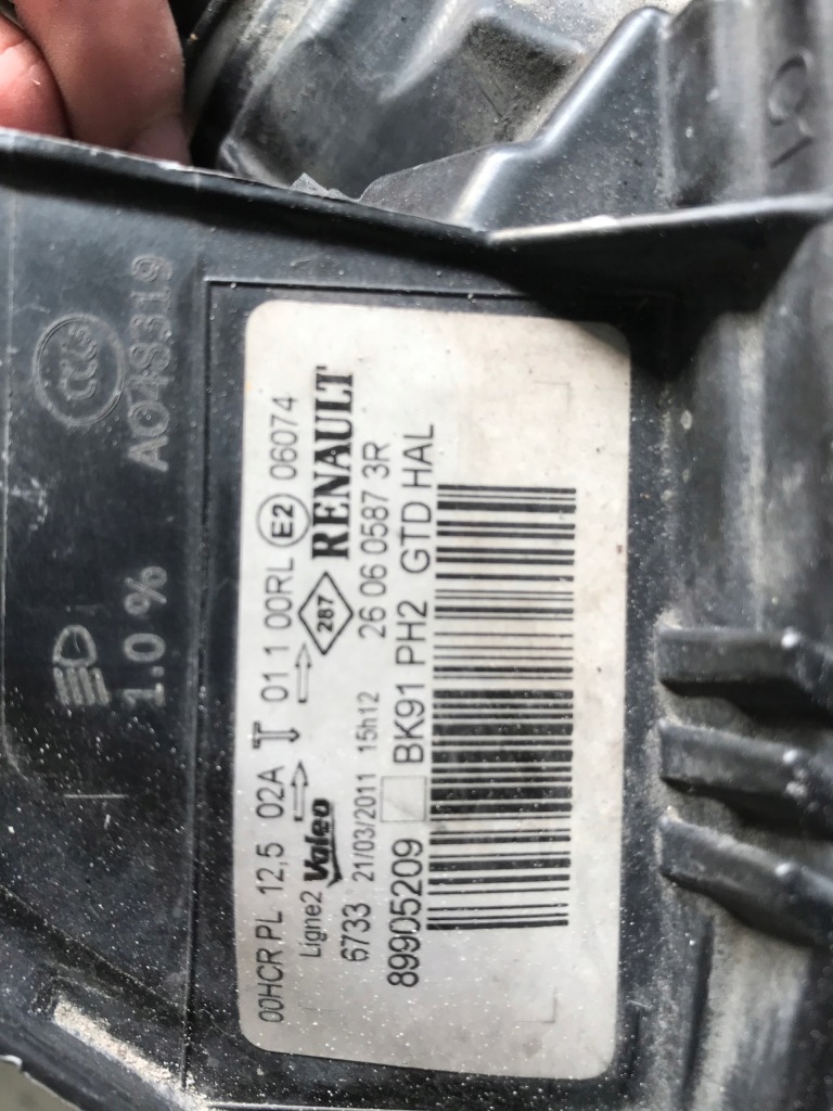 фото №11, Лампа левая правая renault laguna iii lift линза