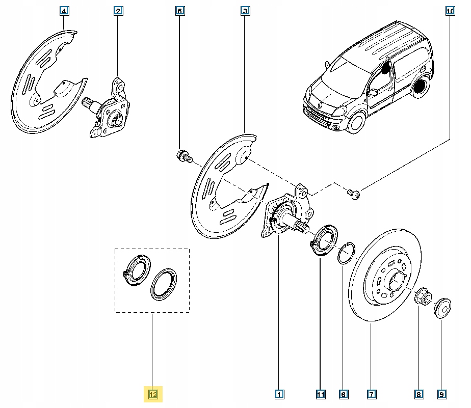 Кронштейн датчика abs renault megane clio kangoo оригінальний номер 479707820r Доставка