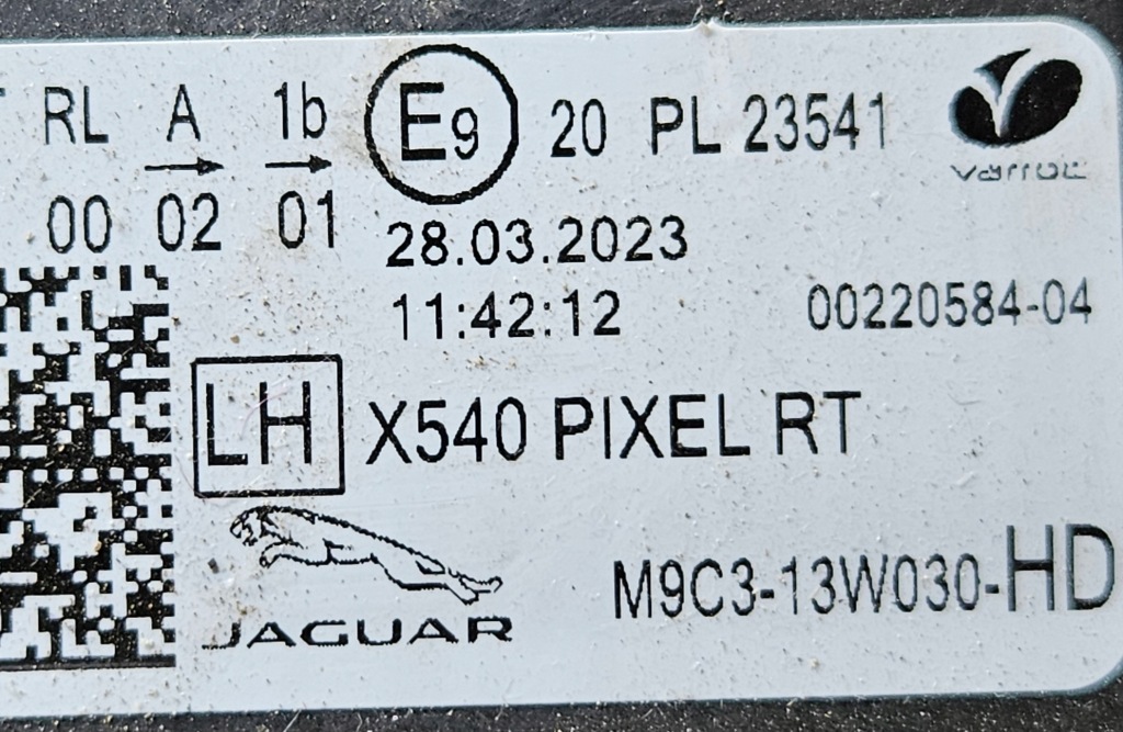 Jaguar e-pace x540 pixel m9c3 ліхтарі  full led нове Оригінал