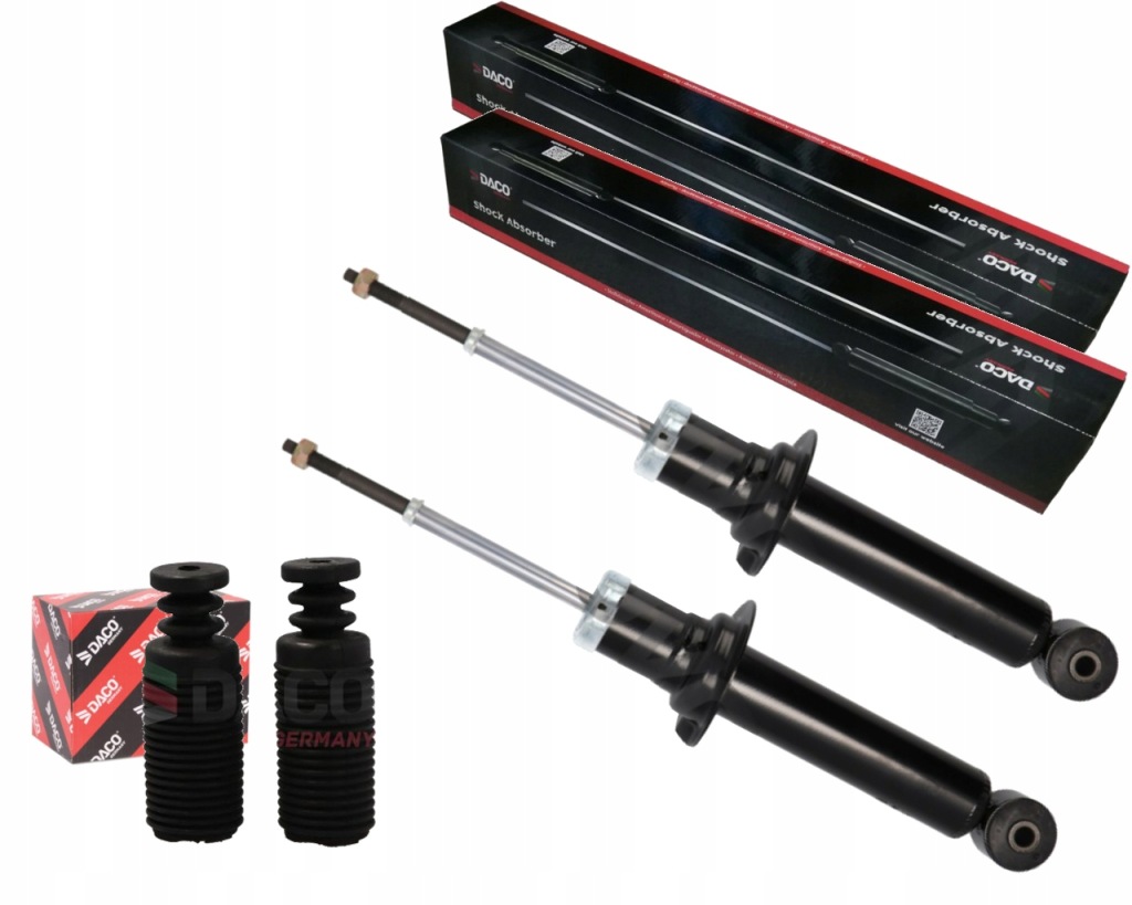 фото №1, Daco 2x амортизаторы + защита i отбойники nissan primera p12 wp12 задняя