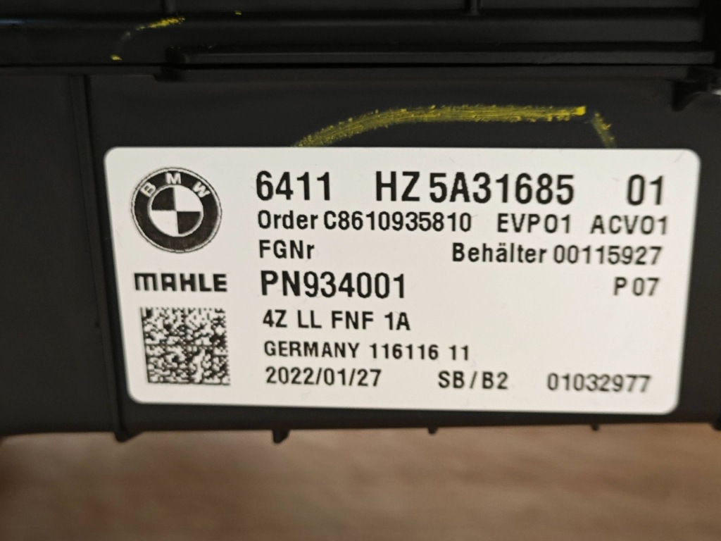 Оригінальний обігрівач повітродувка повітря bmw g30 lci g11 g16 5a31685 24km Доставка