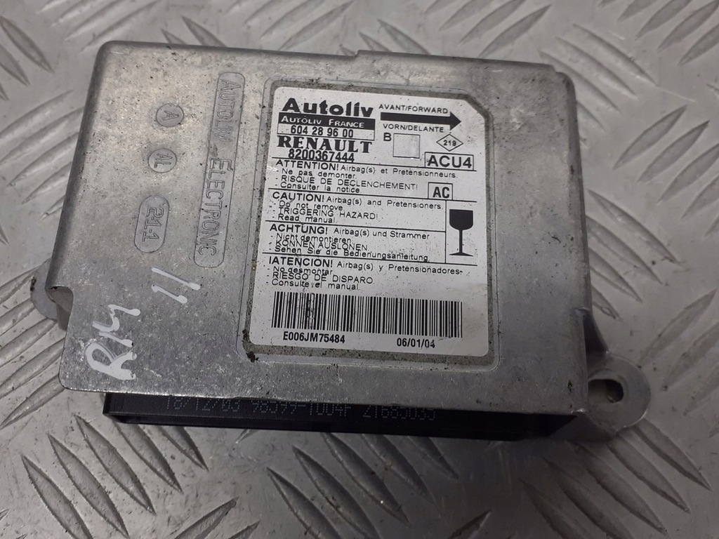 фото №3, Модуль датчик подушка безопасности renault megane ii 8200367444