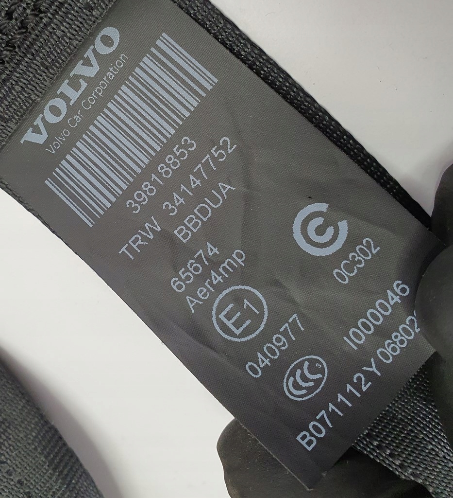 фото №2, Pas безпеки натягувач лівий задня volvo xc60