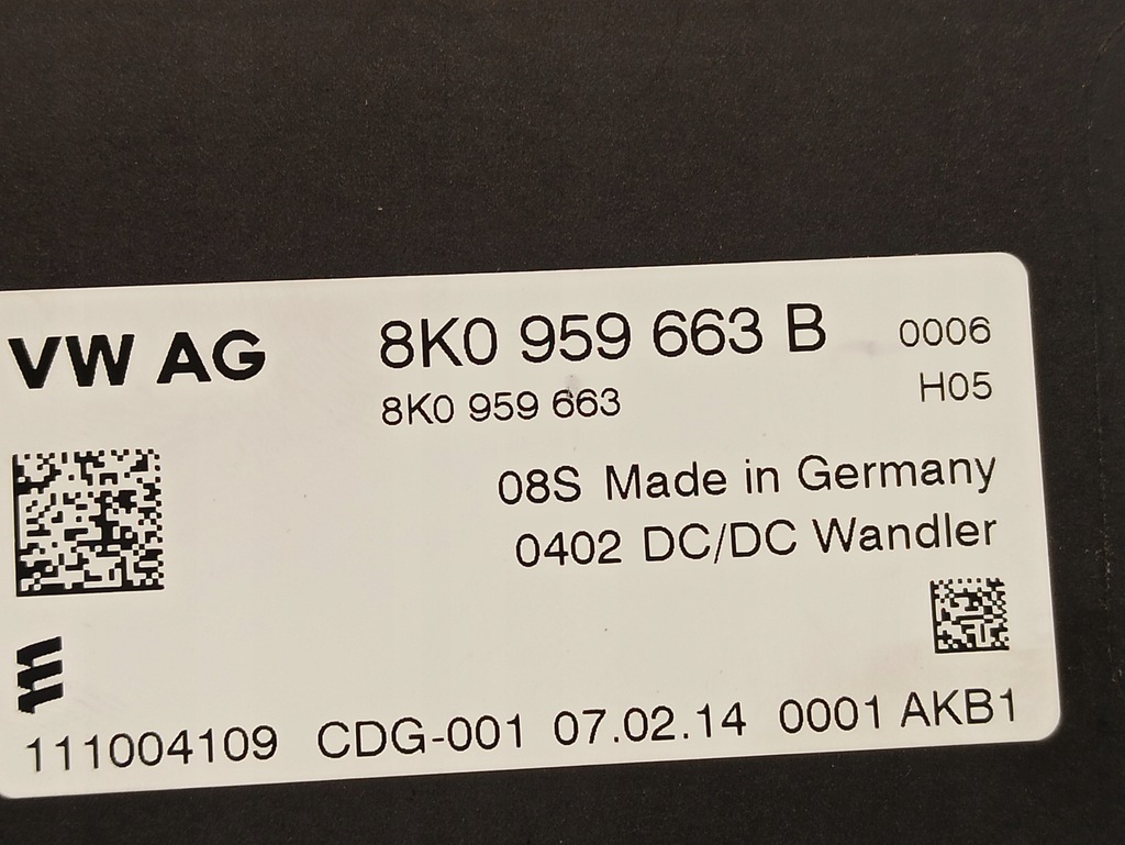 фото №2, Audi a4 b8 стабілізатор напруги 8k0959663b