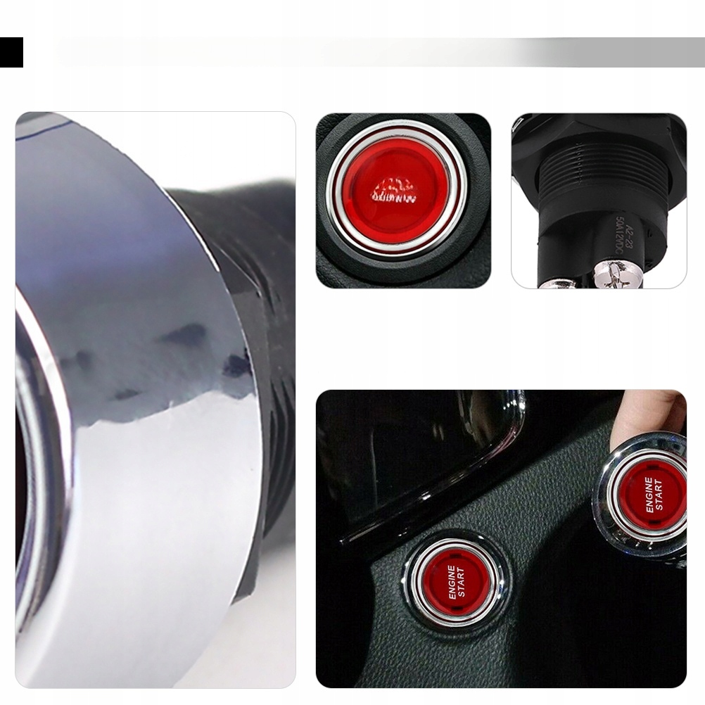 фото №10, Кнопка двигателя 12v 24v powszechny кнопка стартовый fácil электропроводка