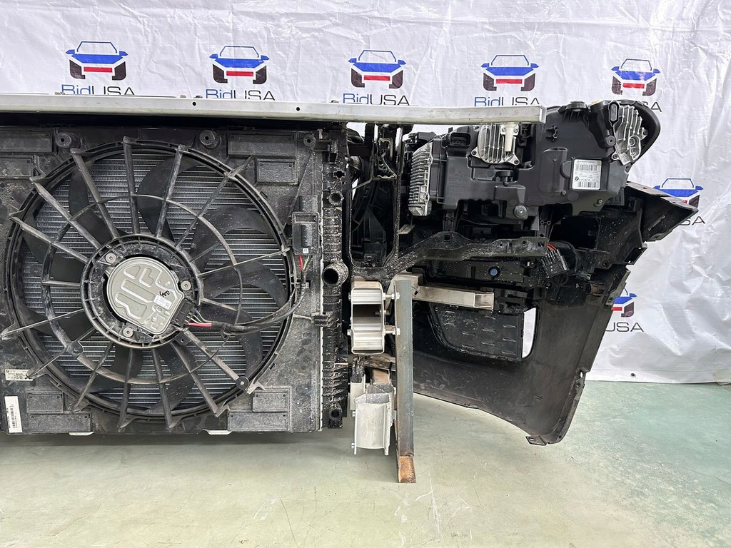 фото №6, Бампер передній kompletny bmw x3 2017-, лампи, радіатор, вентилятори балка