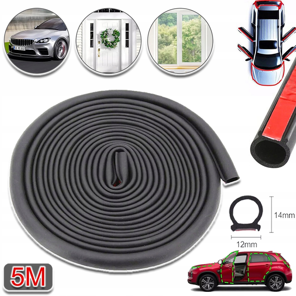 фото №1, Универсальная прокладка samoprzylepna do дверь автомобиля 5m 12x14 mm