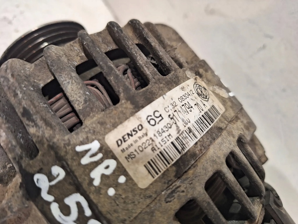 фото №7, Генератор denso 51714794 14v 70a fiat panda ii 1.2 8v 69km 03-