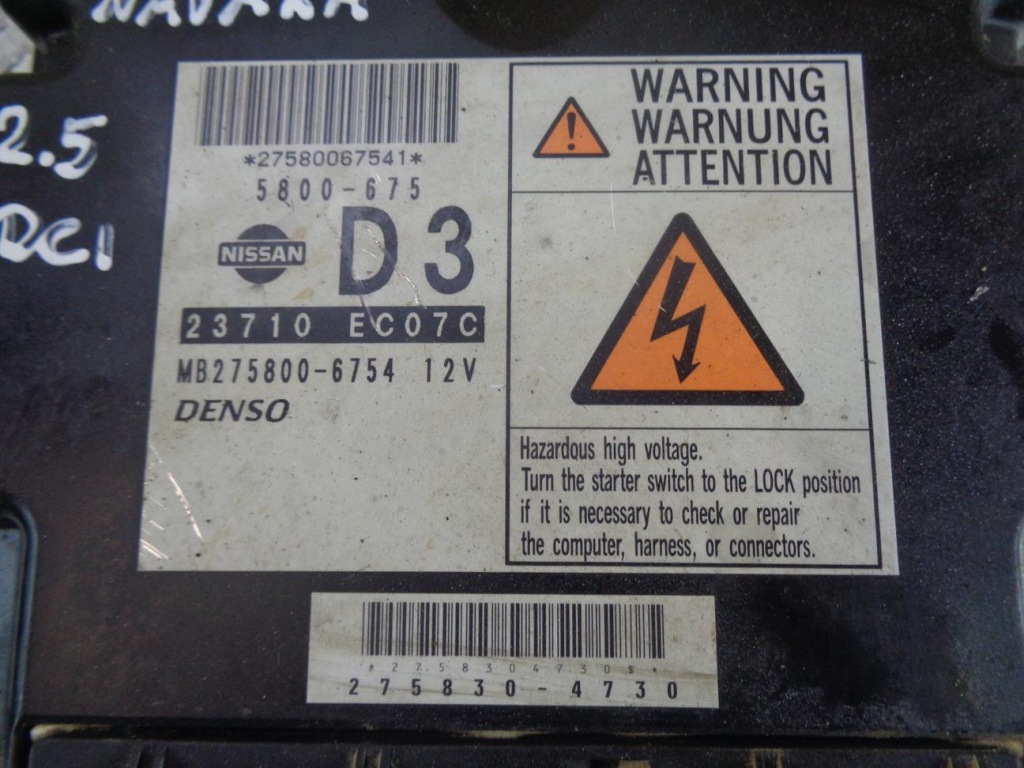 фото №8, Бортовий комп'ютер набір імобілайзер запуск nissan navara d40 2.5 dci дизель 05- 23710ec07c