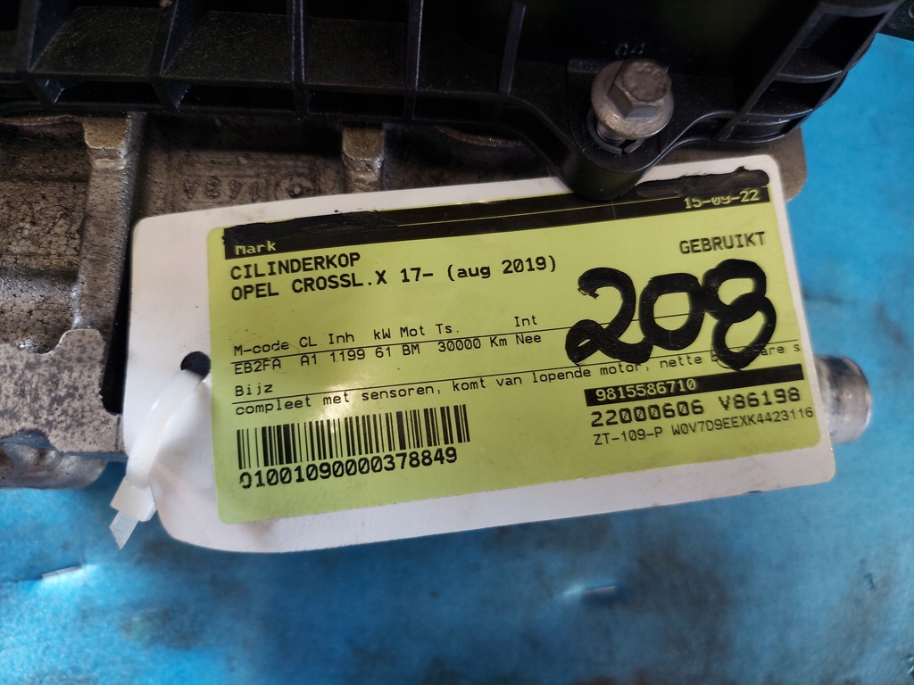 фото №6, Головка opel crossland x 2019 r 1.2 b eb2fa