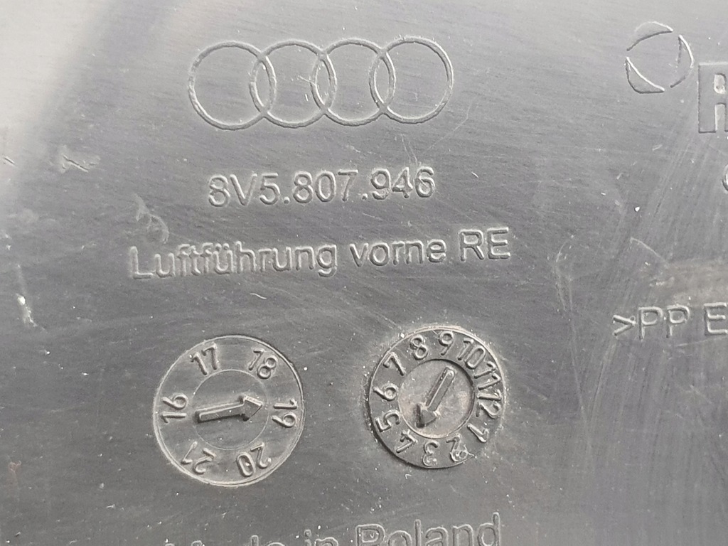 фото №11, Воздуховод воздуха левая правая audi a3 rs3 8v5