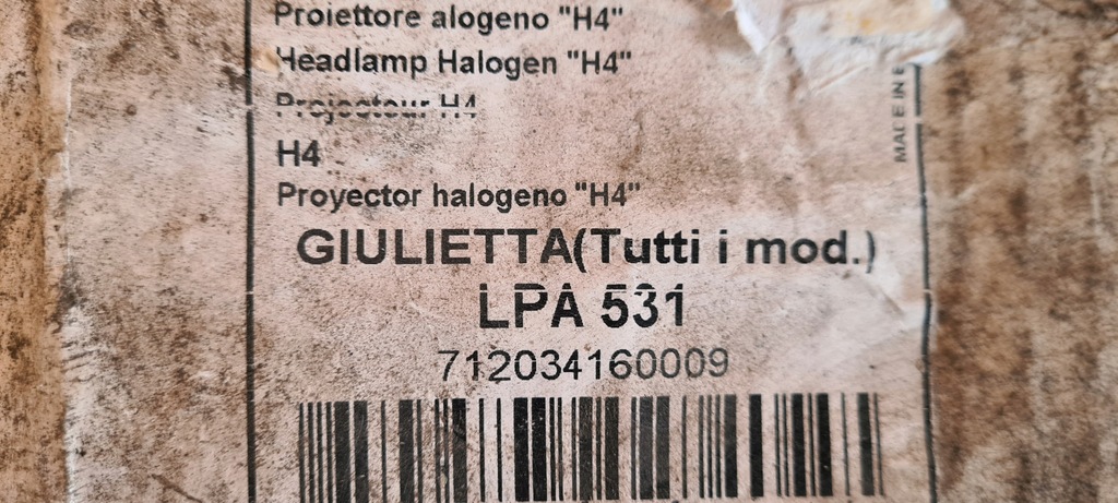 фото №16, Фара правый лампа alfa romeo giulietta 1978-1985 оригинал nowa carello