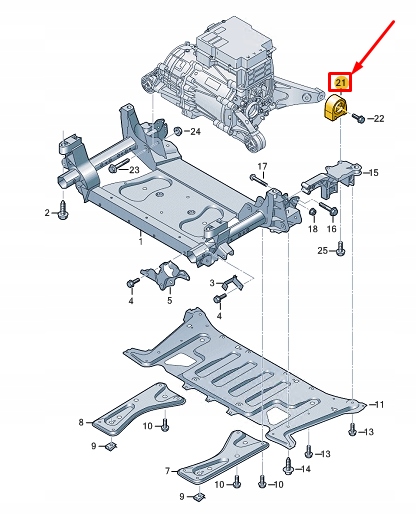 фото №1, Audi e-tron gt двигатель mounting 9j1399111e
