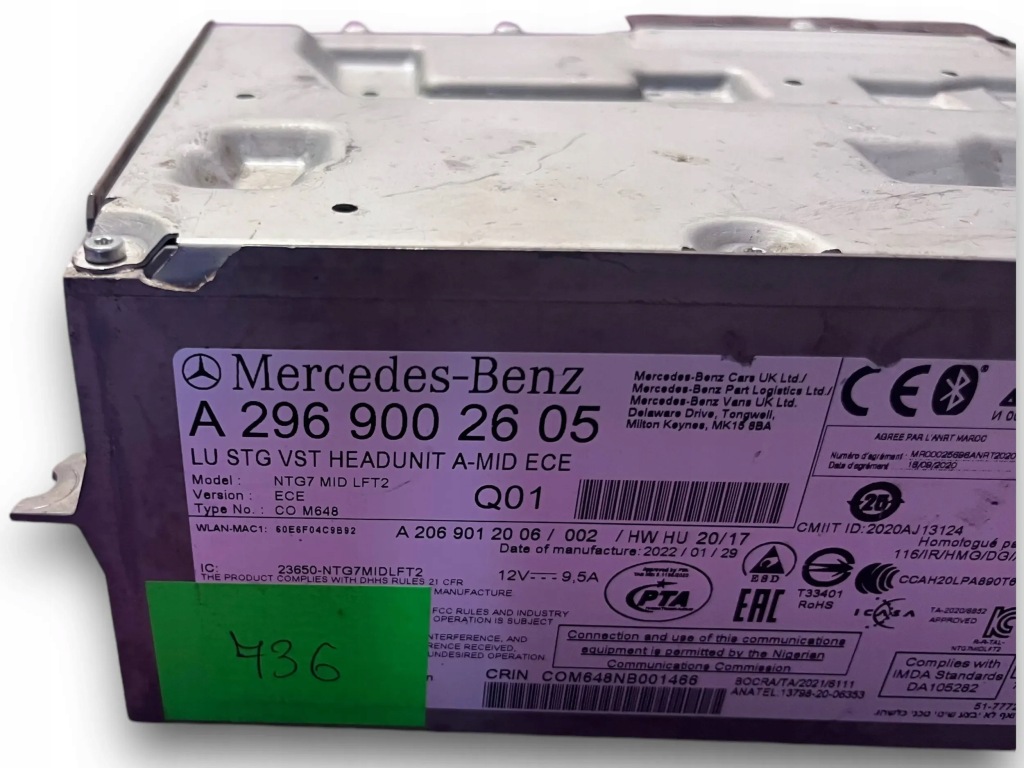 фото №5, Mercedes eqs x296 радио navi 2969002605 #736 m