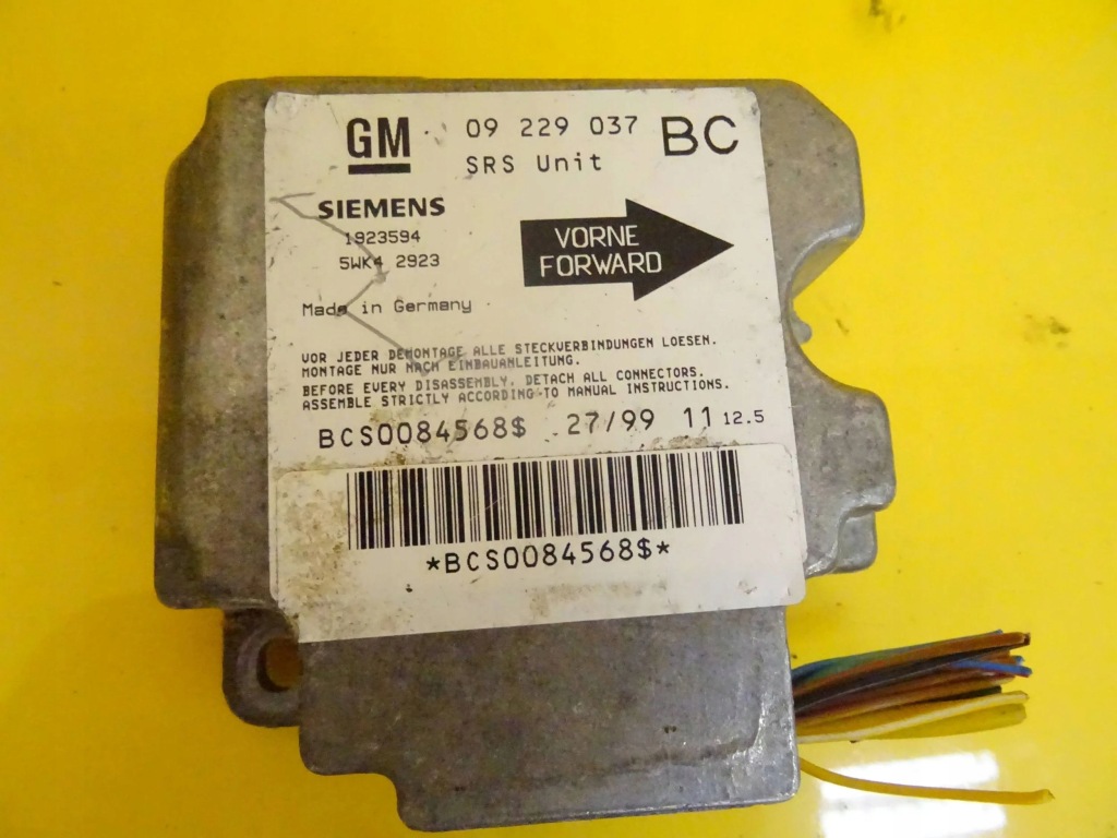 Купить Модуль датчик подушка безопасности opel vectra b 09229037 nr1289
