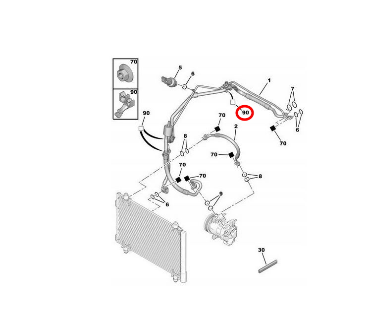 фото №8, Кронштейн трубка кондиционера citroen