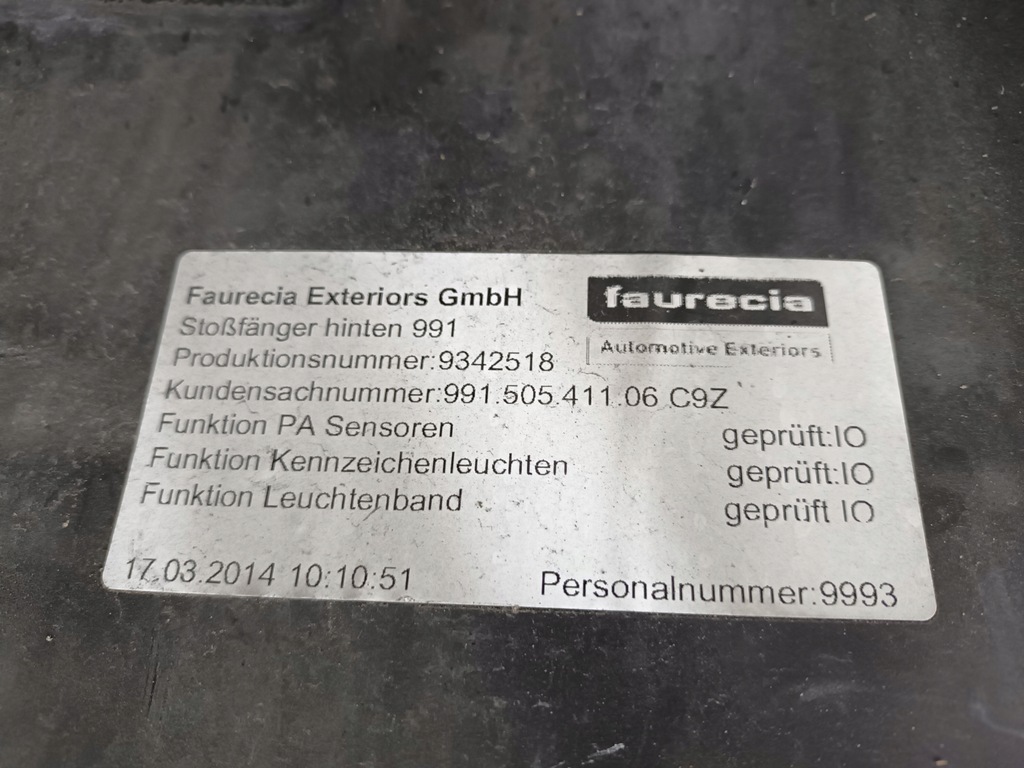 фото №8, Бампер задний porsche carrera 911 4s задняя