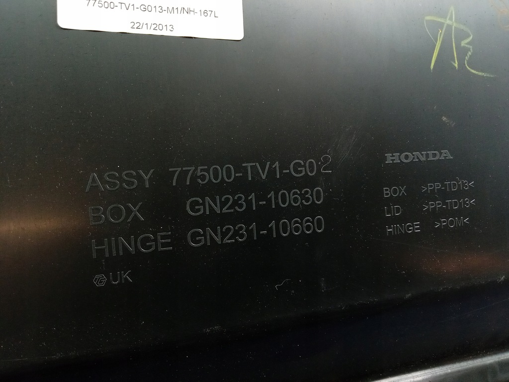 фото №8, Honda civic ix 11- бардачок пассажира 77500-tv1-g02