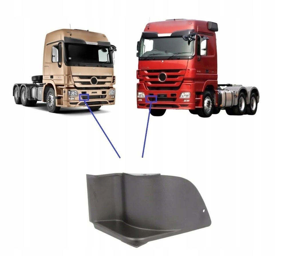 фото №2, Заглушка бампера правая mercedes actros mp2 mp3