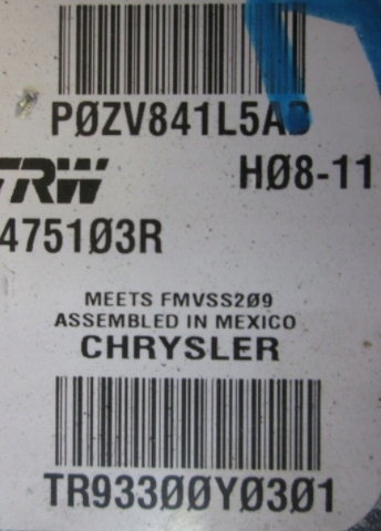 фото №9, Chrysler town country pas левый правый ii iii ряд dodge grand caravan задняя