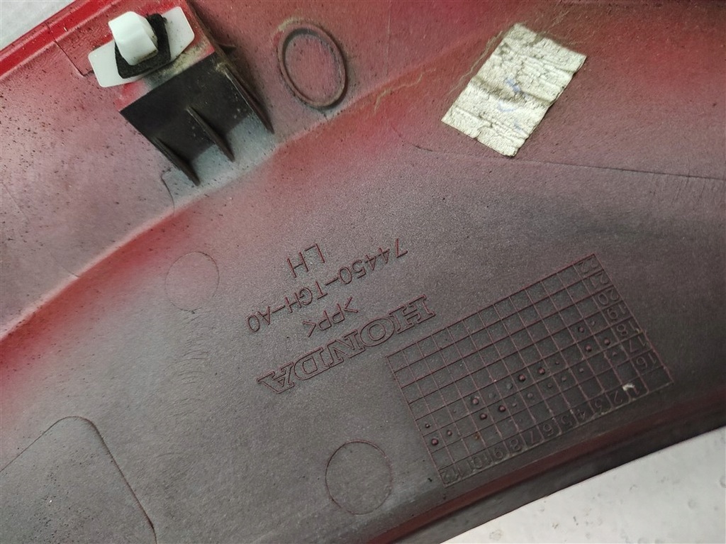 фото №8, Молдинг крыло левая задняя honda civic x 10 type r