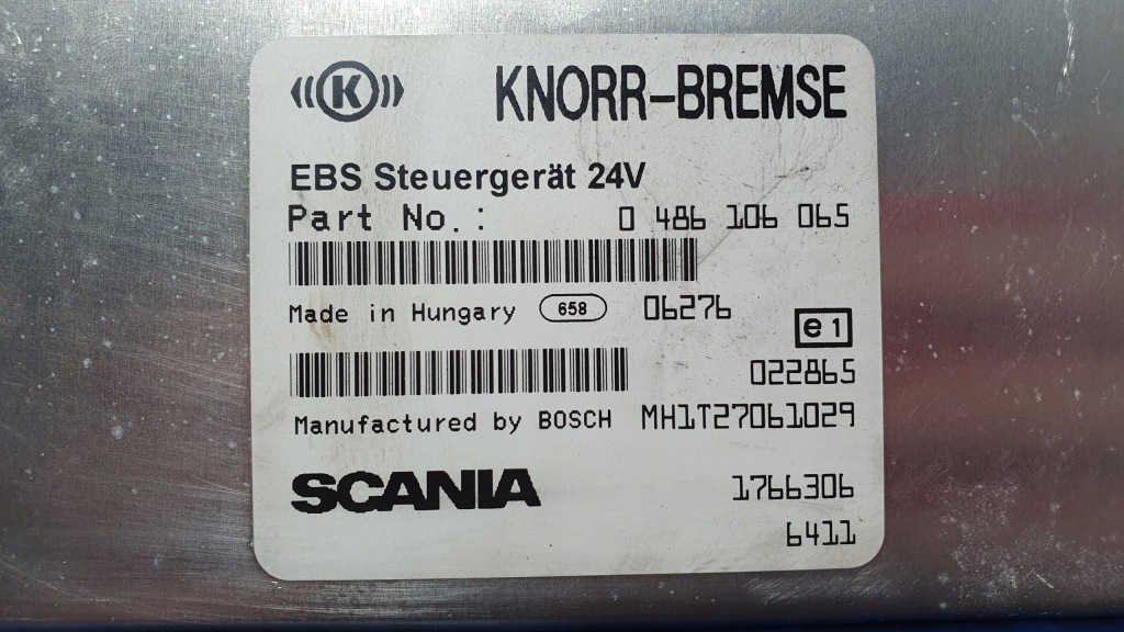 Кассета бортовой компьютер модуль блок управления ebs scania r 0486106065 Оригинал