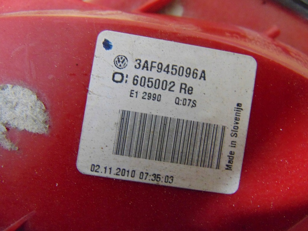 фото №14, Лампа правая задняя vw passat b7 kombi europa