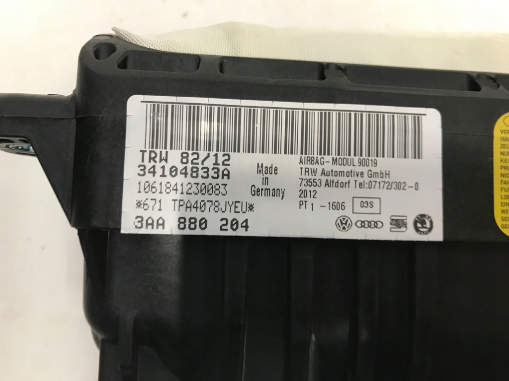 фото №7, Vw passat cc b7 подушка пасажира 3aa880204