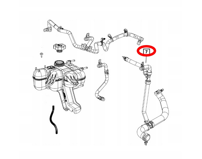 фото №10, Dodge durango 3.6 2018- waż шланг дроти wody труба 68244092ab оригінал
