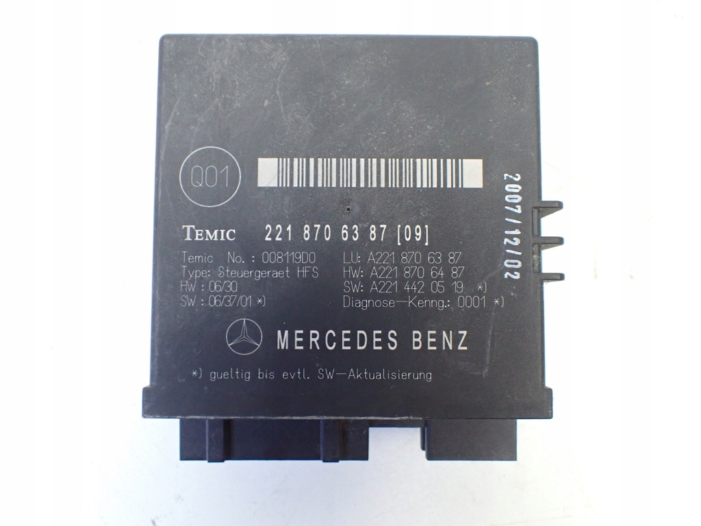 фото №1, Модуль блок керування закривання кришки mercedes w221 w216
