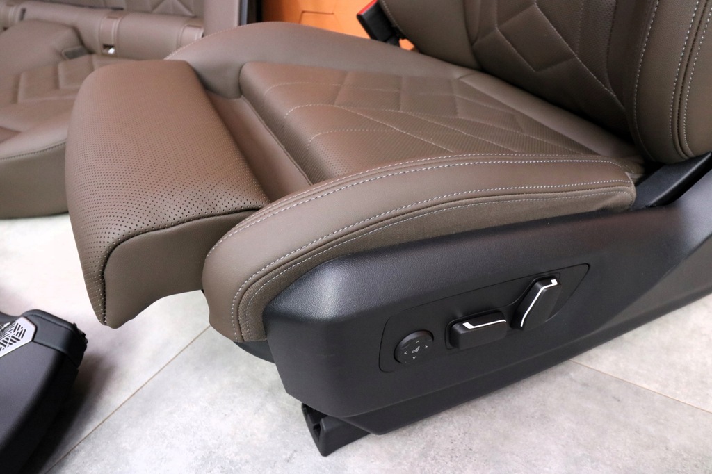 фото №12, Bmw 5' g60 салон сиденья с подогревом память veganza espresso коричневый bowers