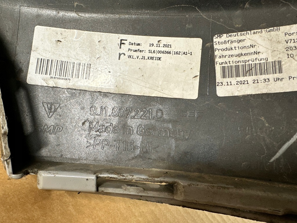 фото №7, Porsche taycan 9j1 бампер перед передній 9j1807221dfff