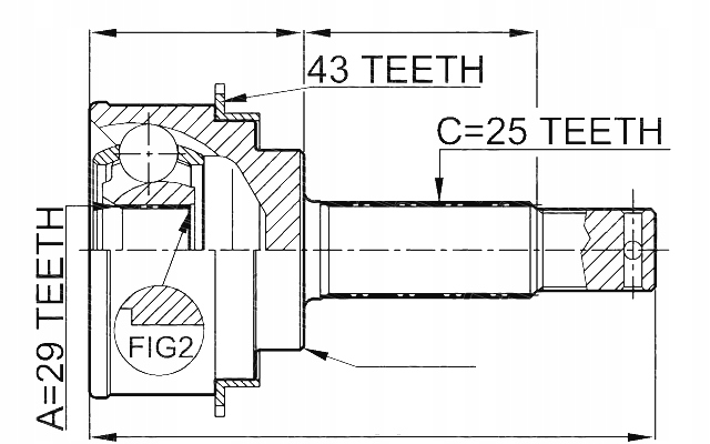 фото №2, Шарнир наружный mitsubishi pajero pinin 99-