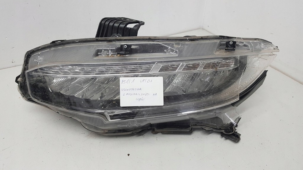 фото №1, Honda civic x 16- лампа левый перед fulll led eu