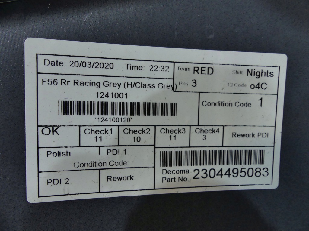 Mini f56 s gp бампер задній racing gray c45 7300877 Зі Шроту