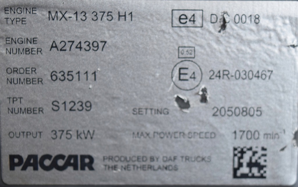 фото №9, Блок двигателя двигателя daf 106 510km mx13 375 h1 euro 6