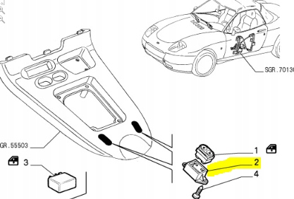 фото №8, Корпус переключателя окон fiat barchetta оригинальный номер 46735110