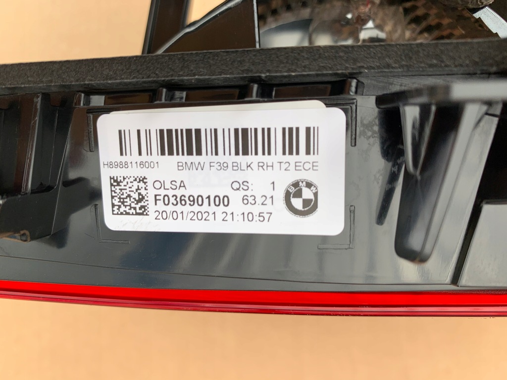 фото №9, Nowe лампи задня bmw x2 black eur оригінал задні led