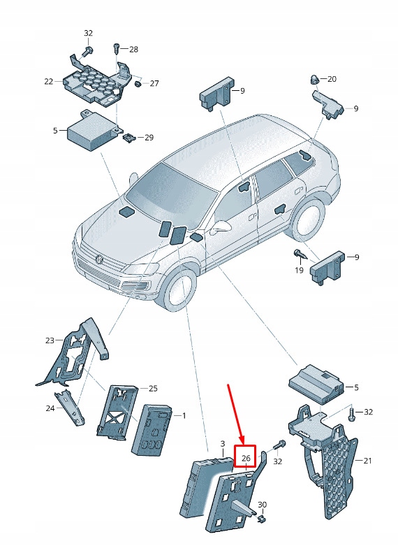 Купить Vw touareg 7p hvac управление module кронштейн 7p6907372 original