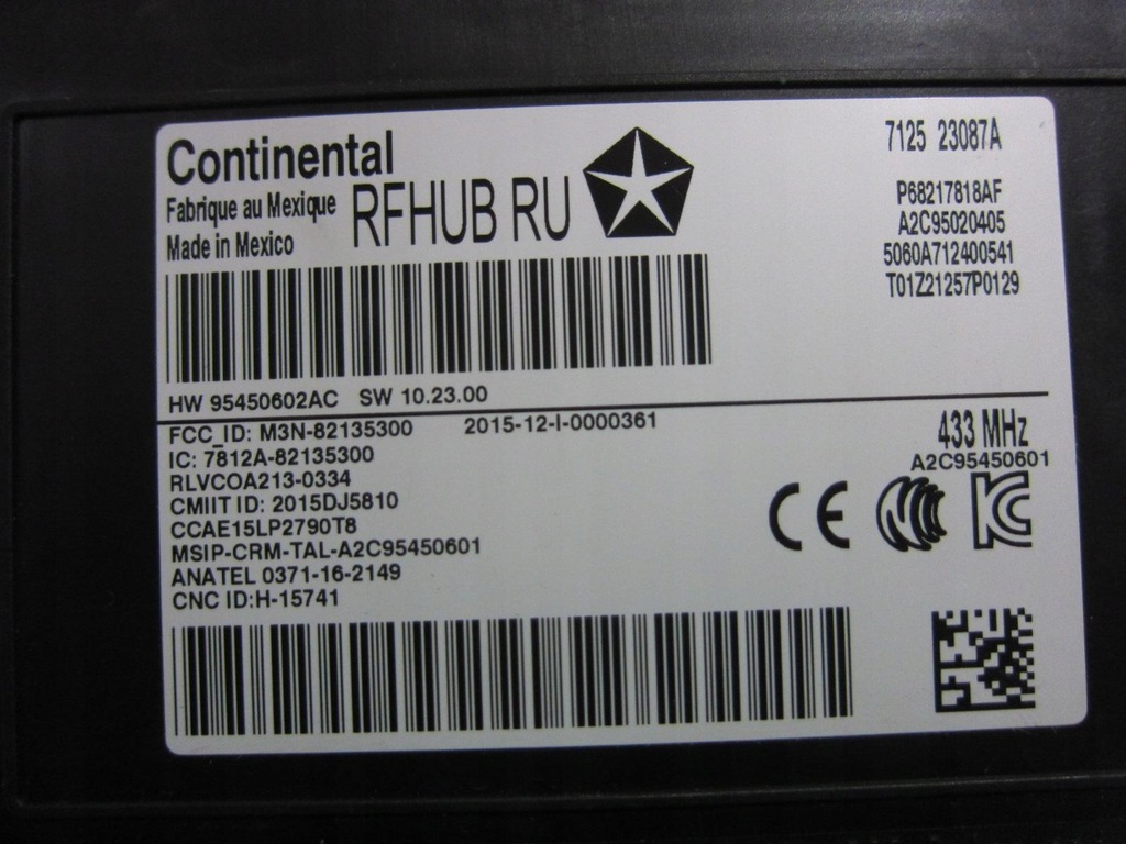 фото №12, Chrysler pacifica 17 блок керування ключ p05150888ad