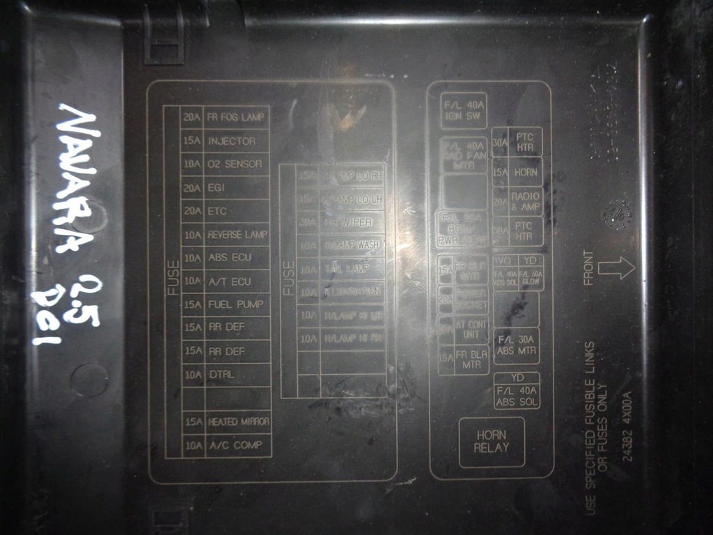 фото №6, Крышка коробка предохранителей nissan navara d40 2.5 dci 2005- 243824x00a