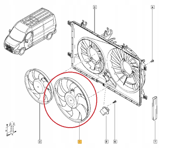 фото №4, Вентилятор renault master iii 2,3 dci 2010 -