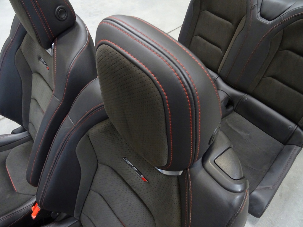 фото №12, 2016-23 camaro zl1 cabrio recaro сиденья сиденье заднее сиденье спинка кожаный кожа