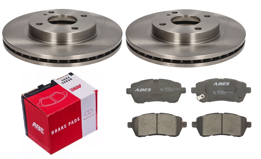 фото №1, Abe гальмівні колодки + гальмівні диски перед ford fiesta vii 7 mk7