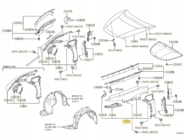 фото №1, Оригінальний номер lexus крила передній лівий lexus rz 5380246010